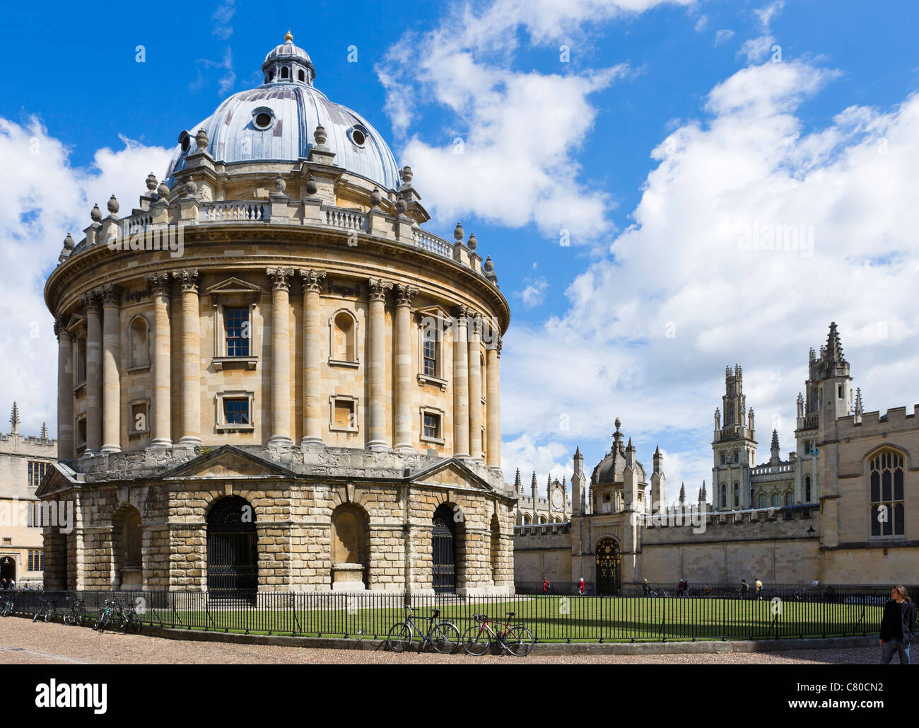 The Radcliffe Camera (home to Radcliffe Science Library) with All Souls College behind, Radcliffe Square, Oxford, England, UK Stock Photo