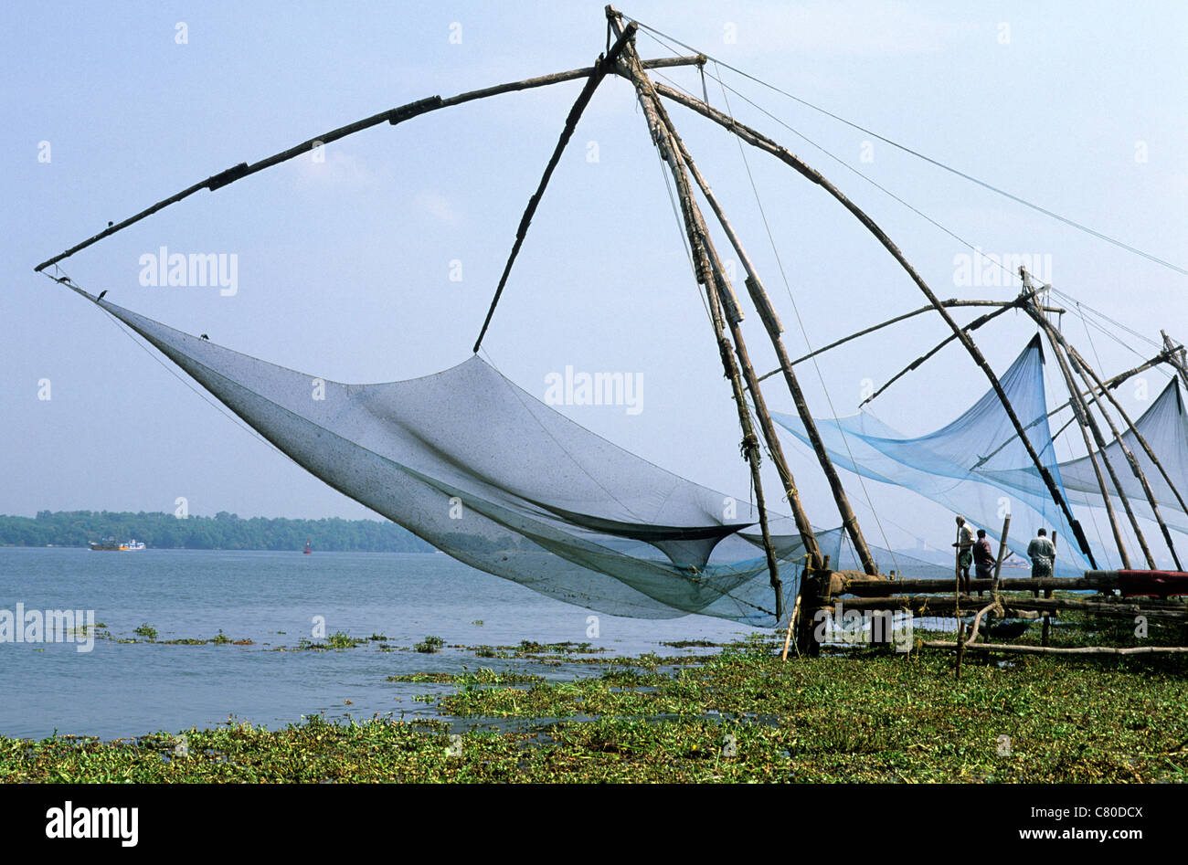 India, Kerala, Cochin, fishing nets Stock Photo Alamy