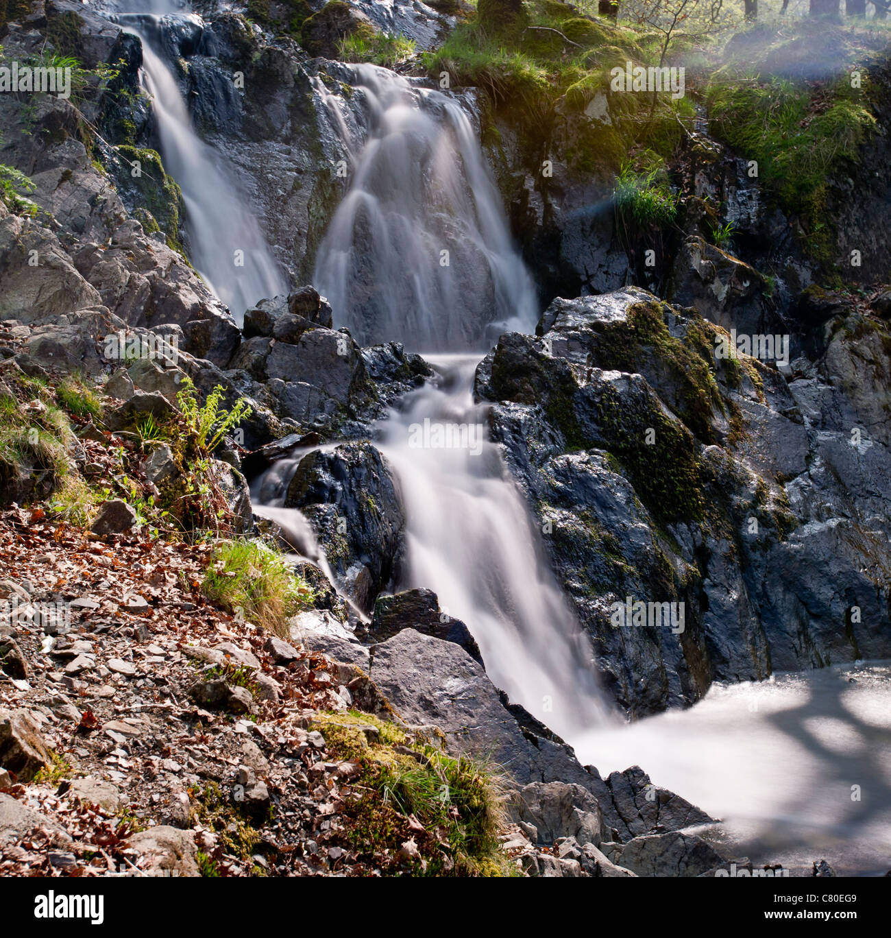 waterfalls in lake district England Stock Photo Alamy