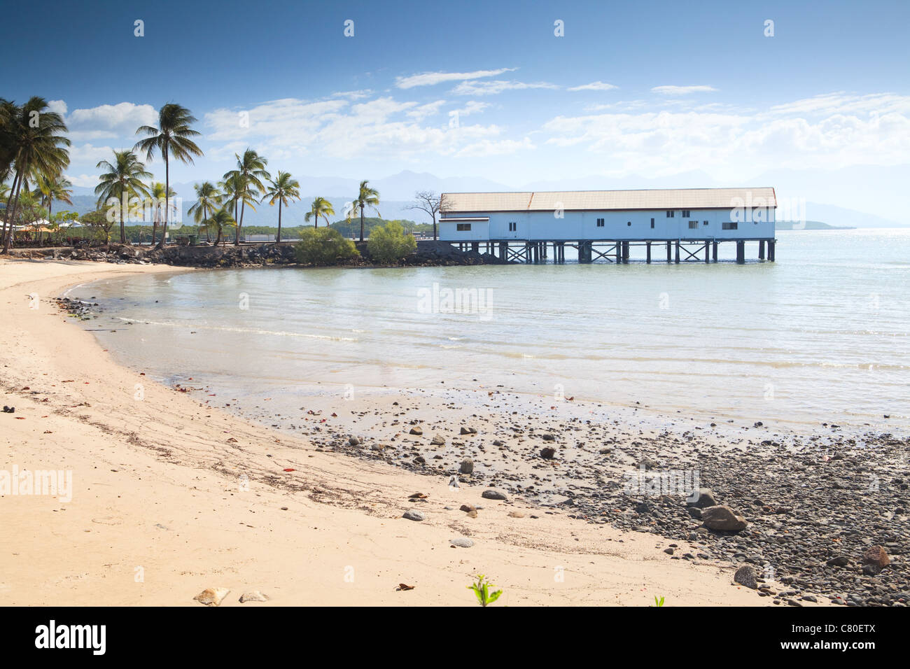port douglas tropical queensland australia boat house with palm trees