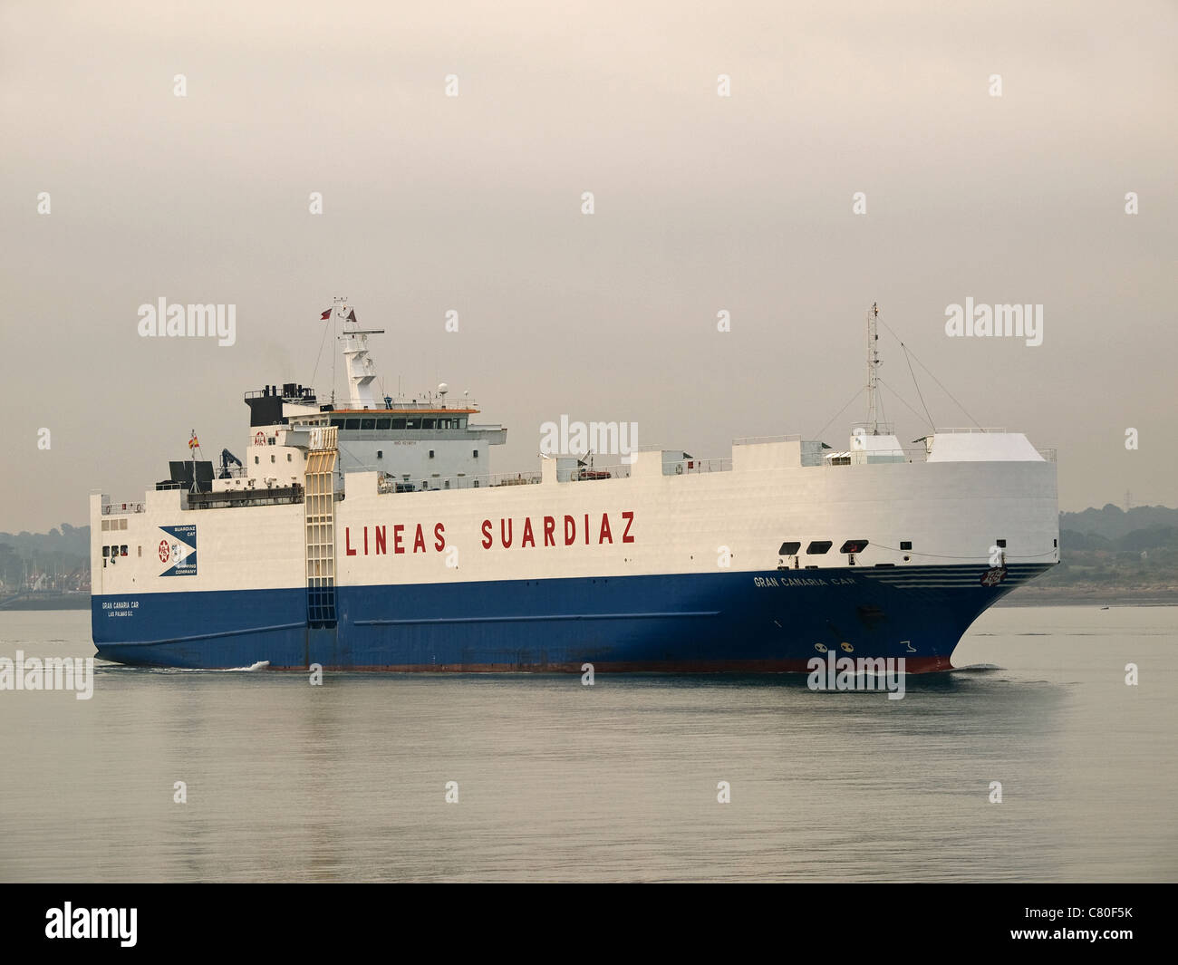 Vehicle transport ship Gran Canaria Car arriving at Southampton England UK Stock Photo