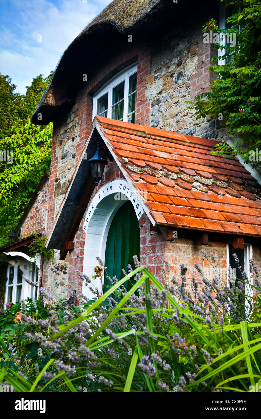 An entry porch to a thatched cottage in Shanklin, on the Isle of Wight