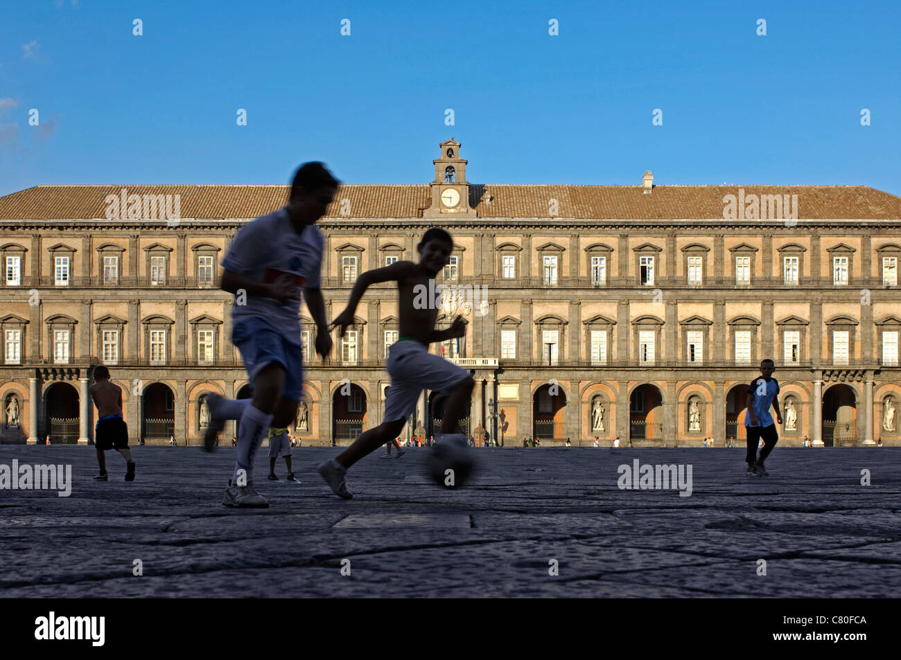 Italy, Campania, Naples, Plebiscito square, the Royal Palace Stock Photo