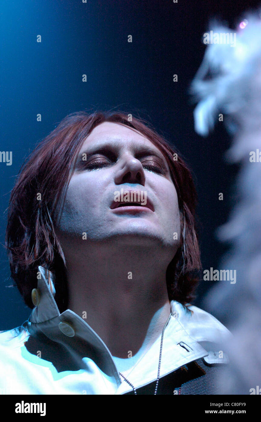 Nicky Wire of the Manic Street Preachers at the Brangwyn Hall in Swansea, UK. Stock Photo