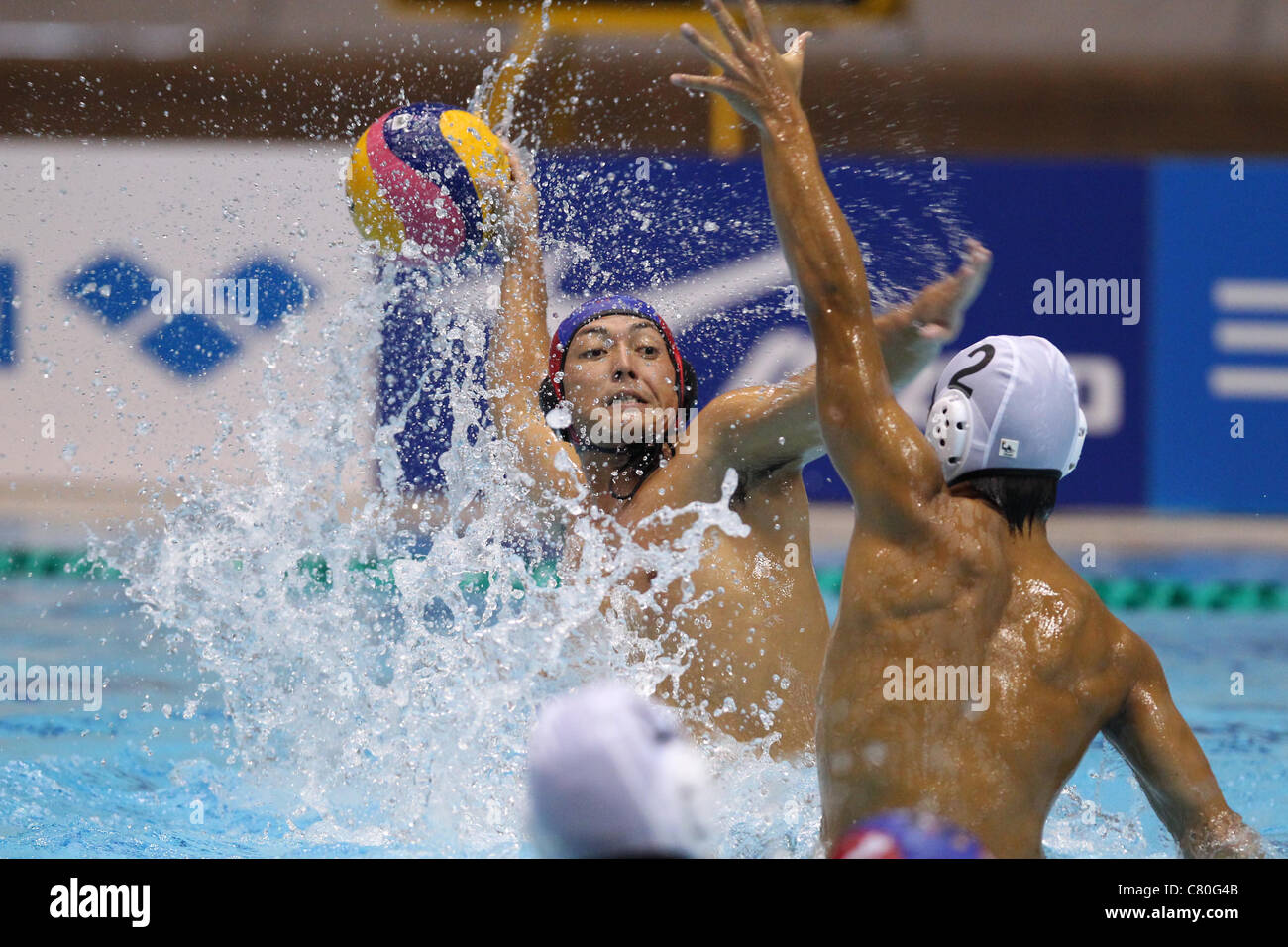 Hirofumi Funazaki (Bourbon) plays during the Water Polo Japan Challenge 2011 Men's Competition