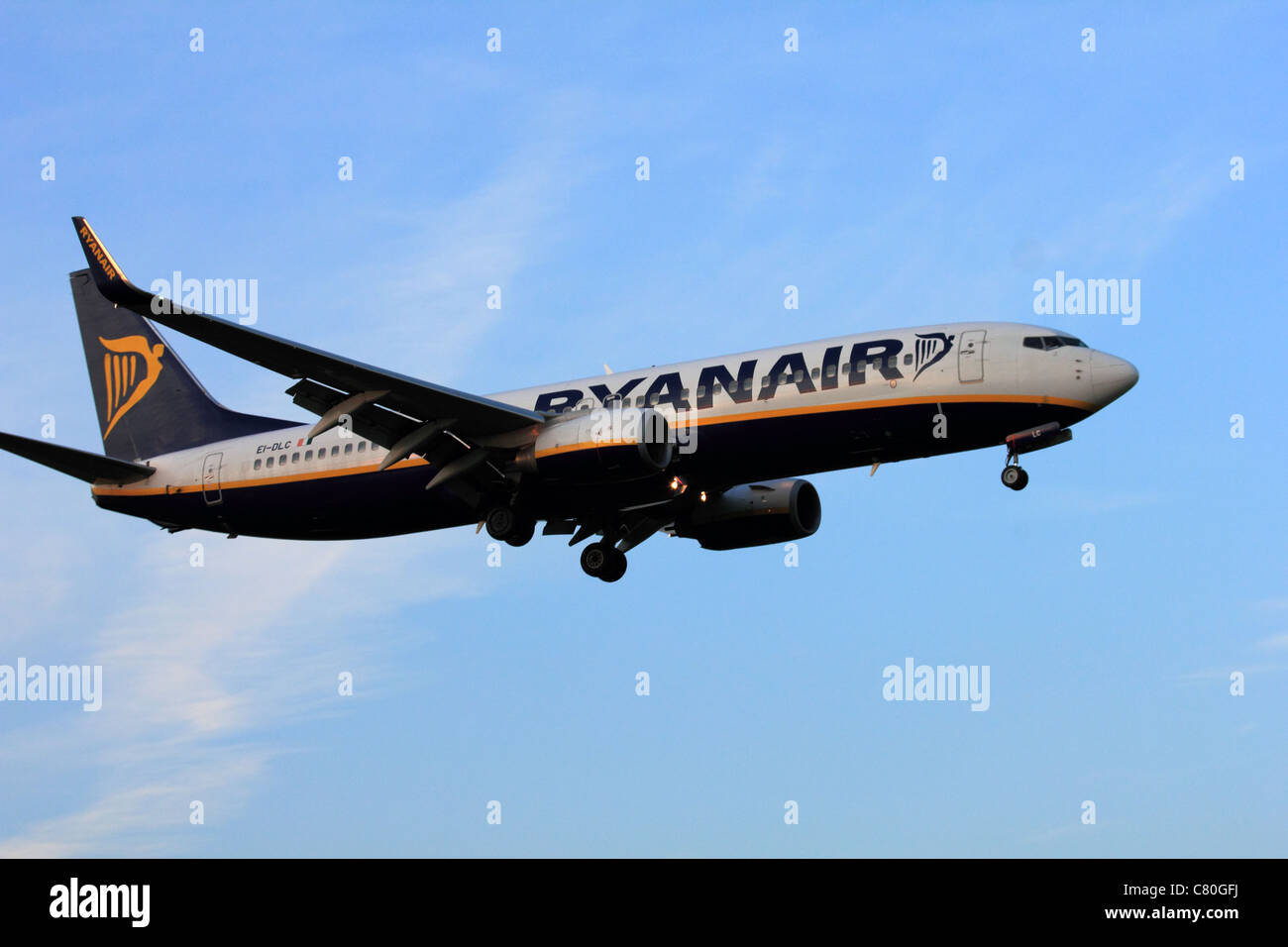 Boeing 737 Ryanair Holiday aeroplane EI-DLC Stock Photo