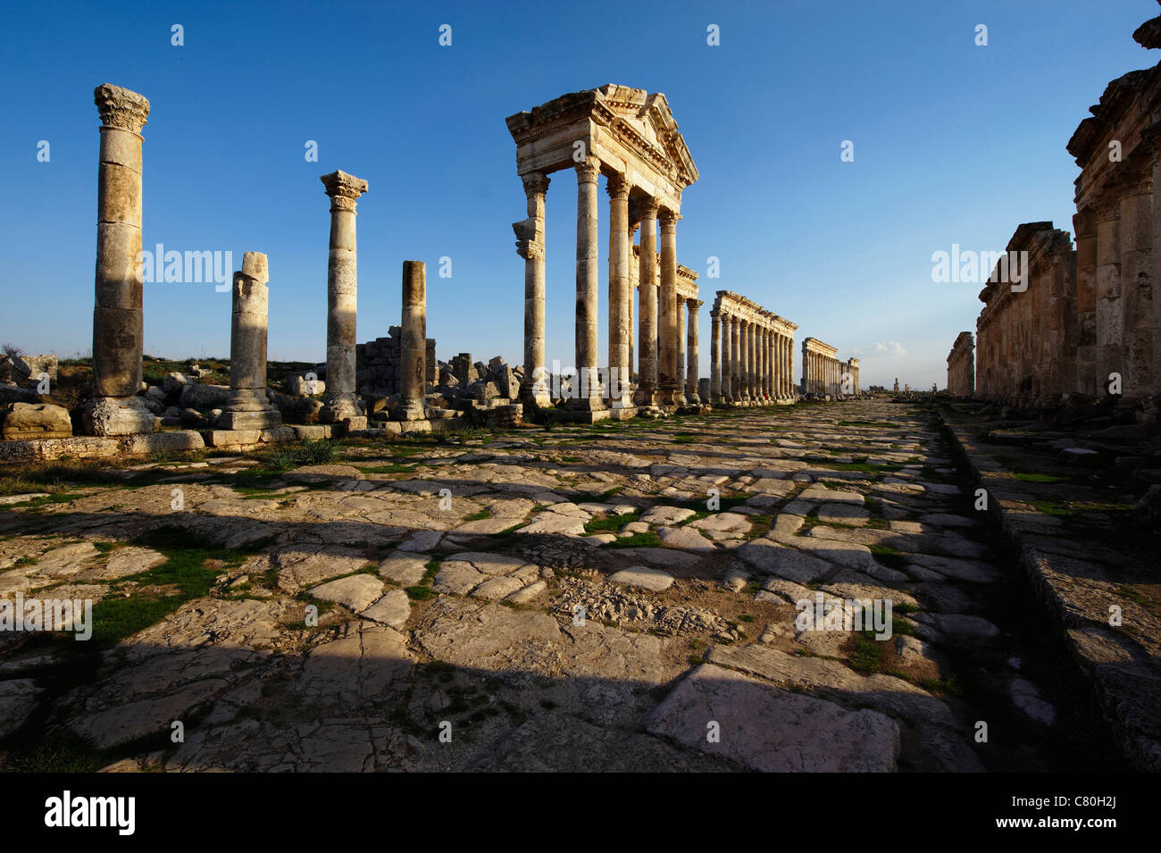 Syria, Apamea, The Ruins. Stock Photo
