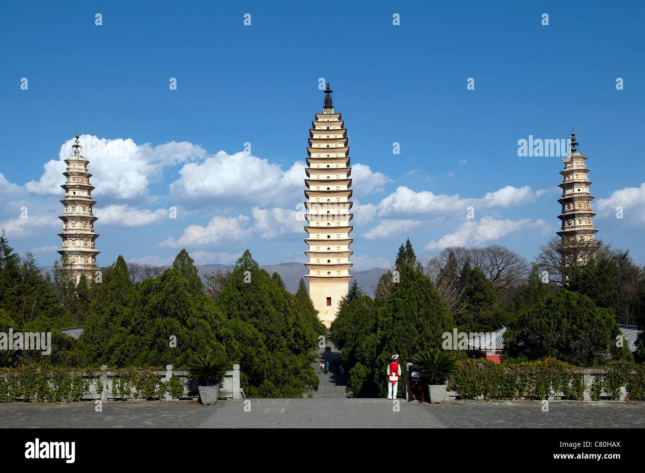 China, Yunnan, Dali, Three Pagodas, Tang Dynasty Stock Photo