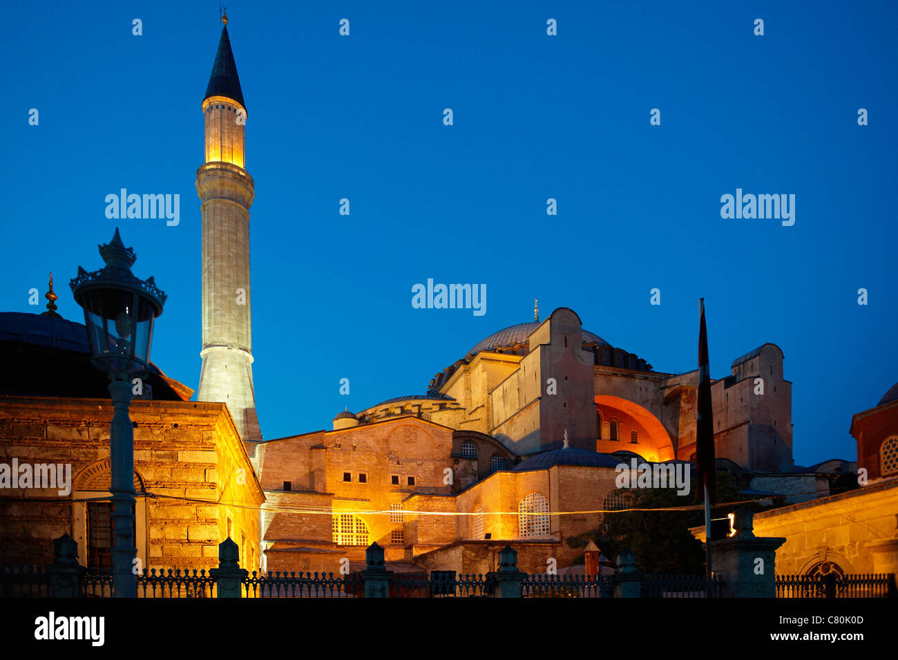 Turkey, Istanbul, Aya Sofya at Dusk Stock Photo