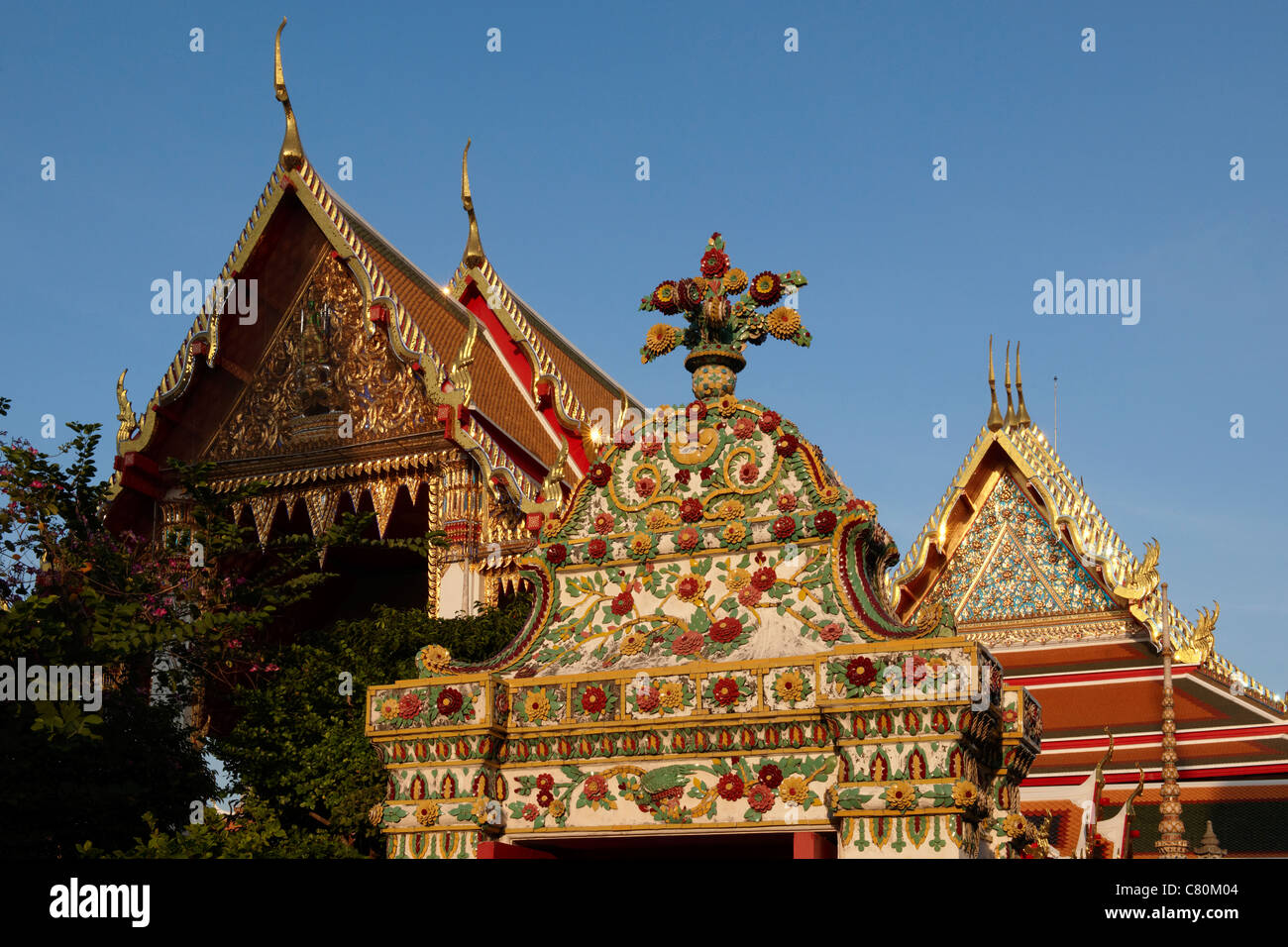 Thailand, Bangkok, Wat Pho, Buddhist Temple Stock Photo