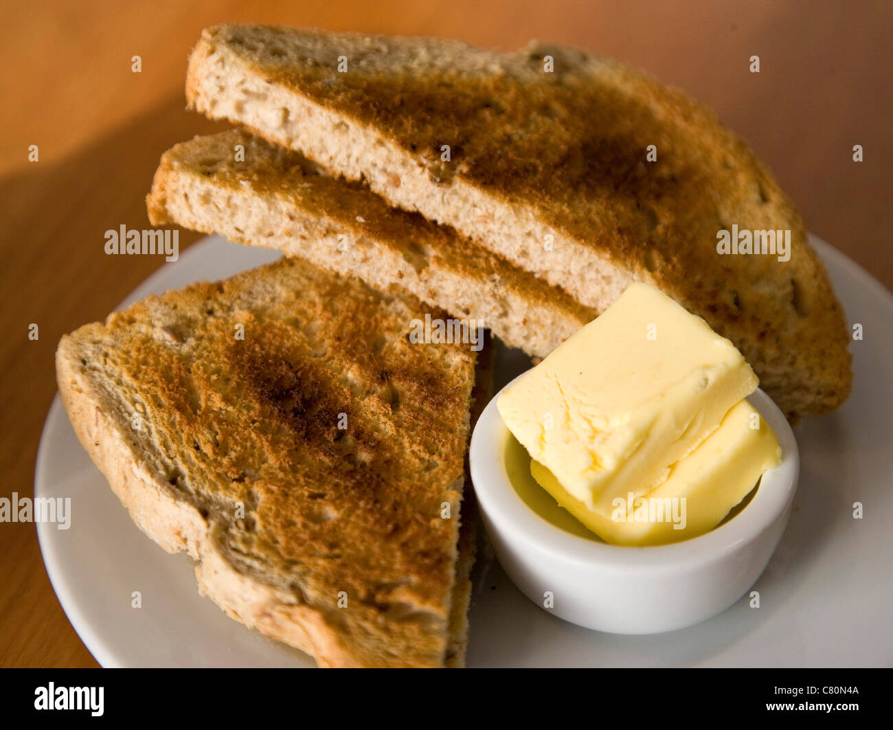 Hot toast and butter Stock Photo Alamy