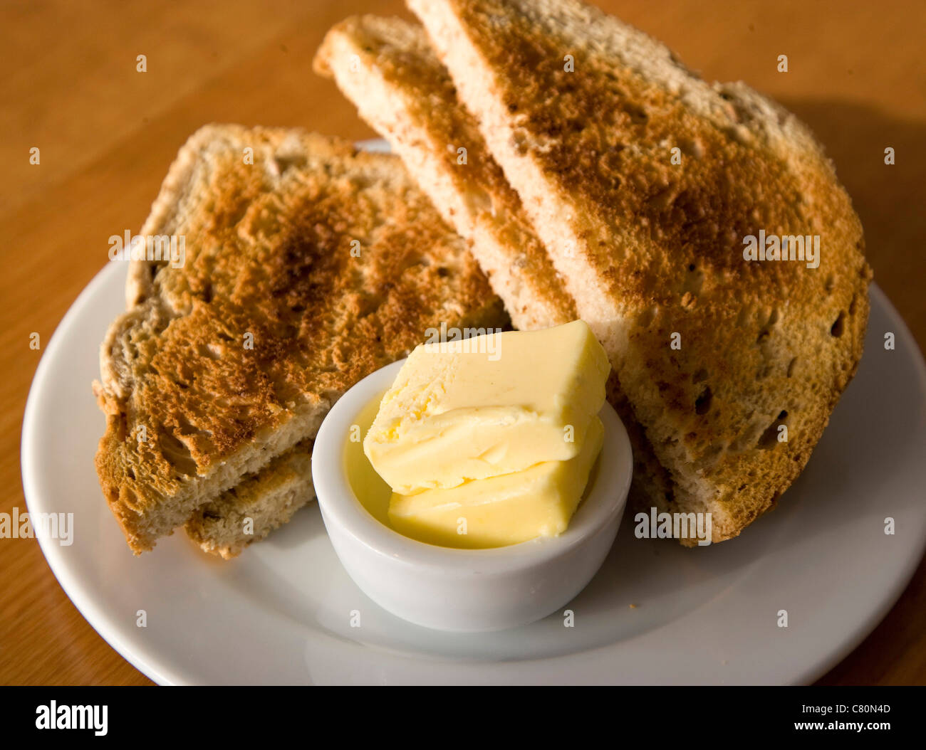 Hot toast and butter Stock Photo Alamy