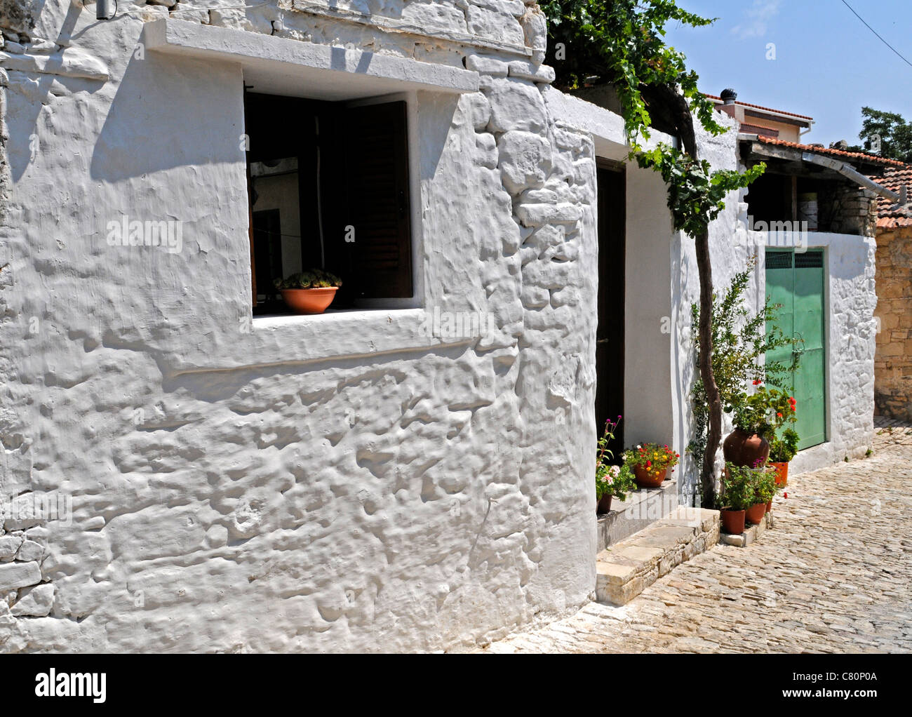 Vasa a traditional small Cypriot village in the Troodos Mountains Stock Photo