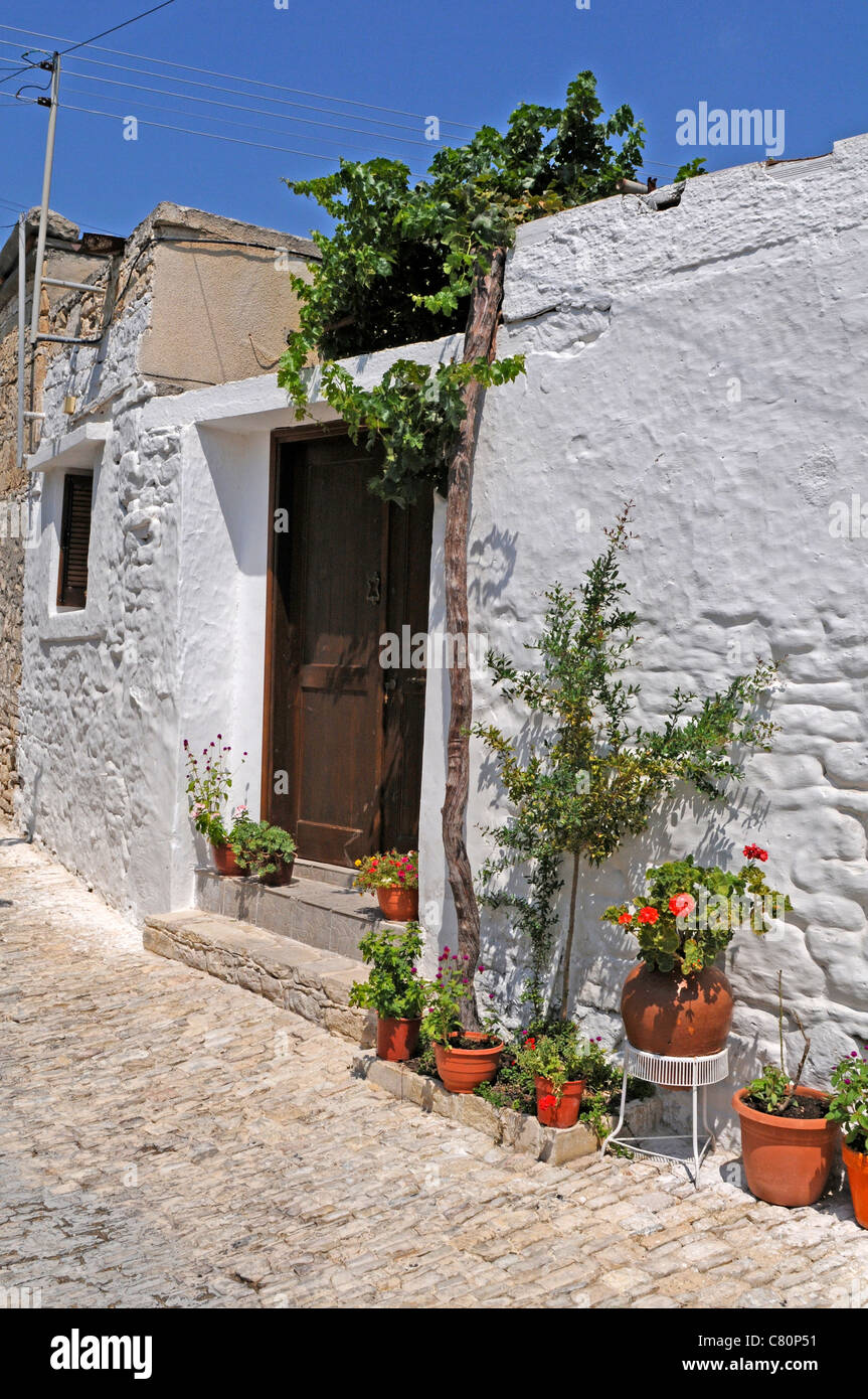 Stone House in Vasa a traditional small Cypriot village in the Troodos Mountains Stock Photo