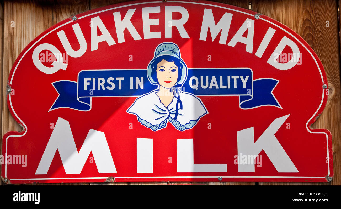 Quaker Maid Sign Stock Photo Alamy