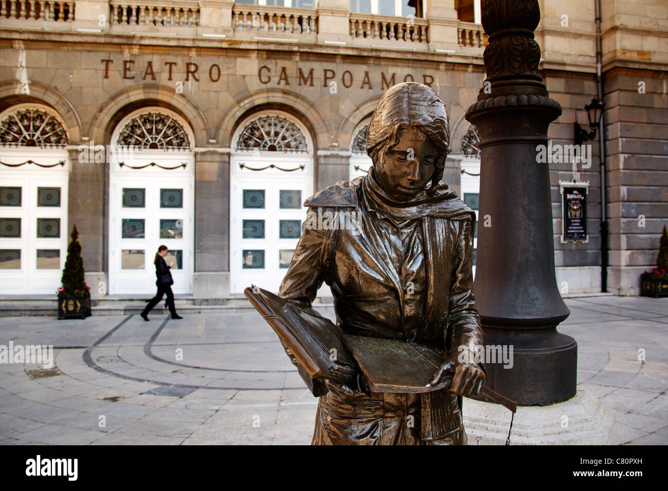 Teatro Campoamor Oviedo Asturias Spain Stock Photo