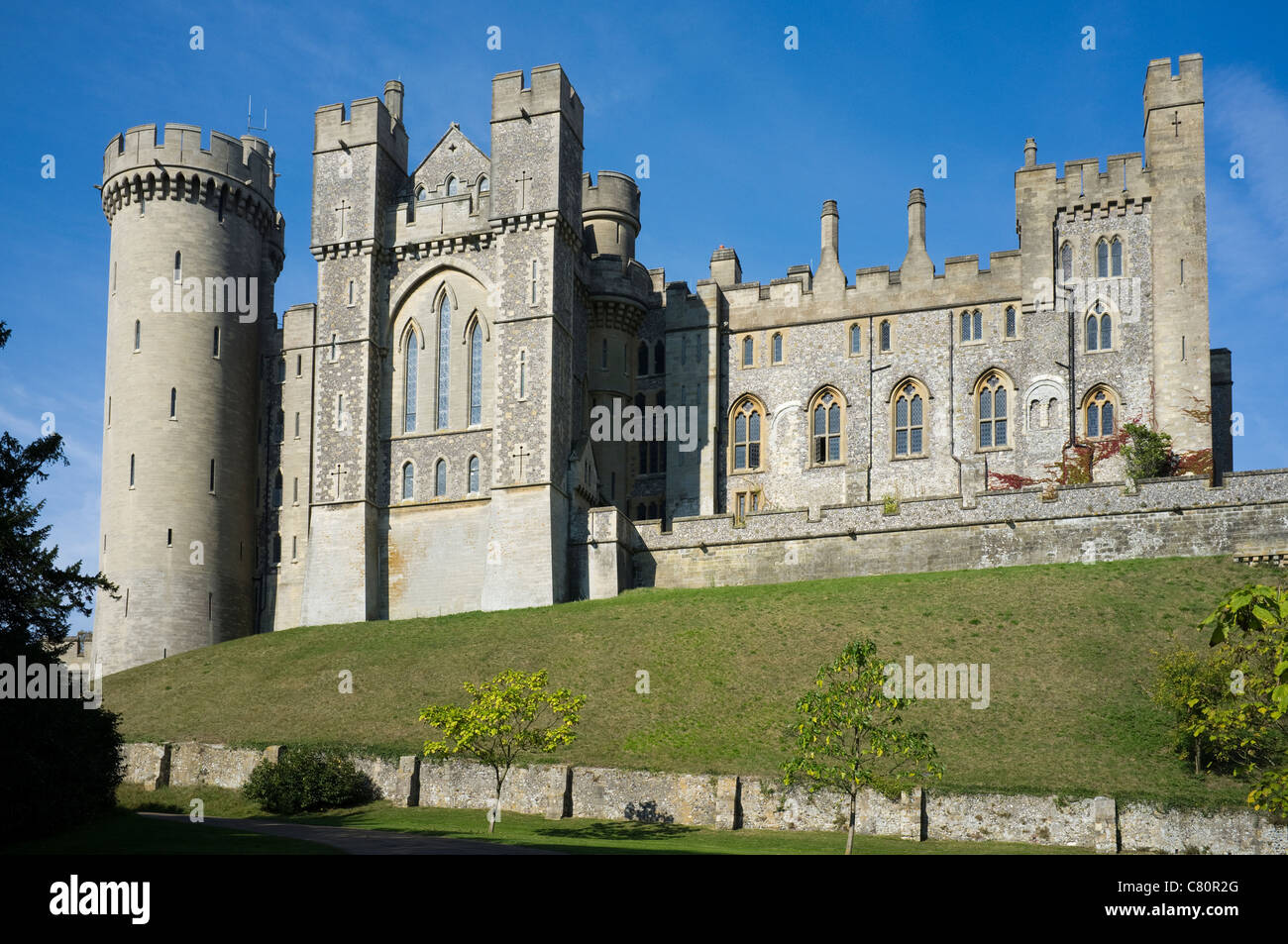 Arundel Castle, seat of The Dukes of Norfolk, West Sussex - 1 Stock