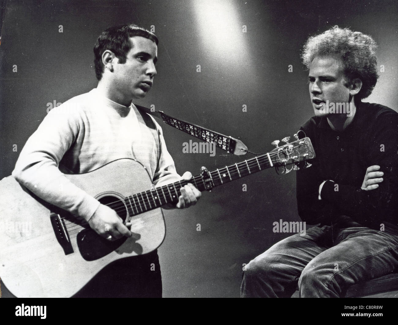 SIMON AND GARFUNKEL US vocal duo about 1965 with Paul Simon on guitar Stock  Photo - Alamy