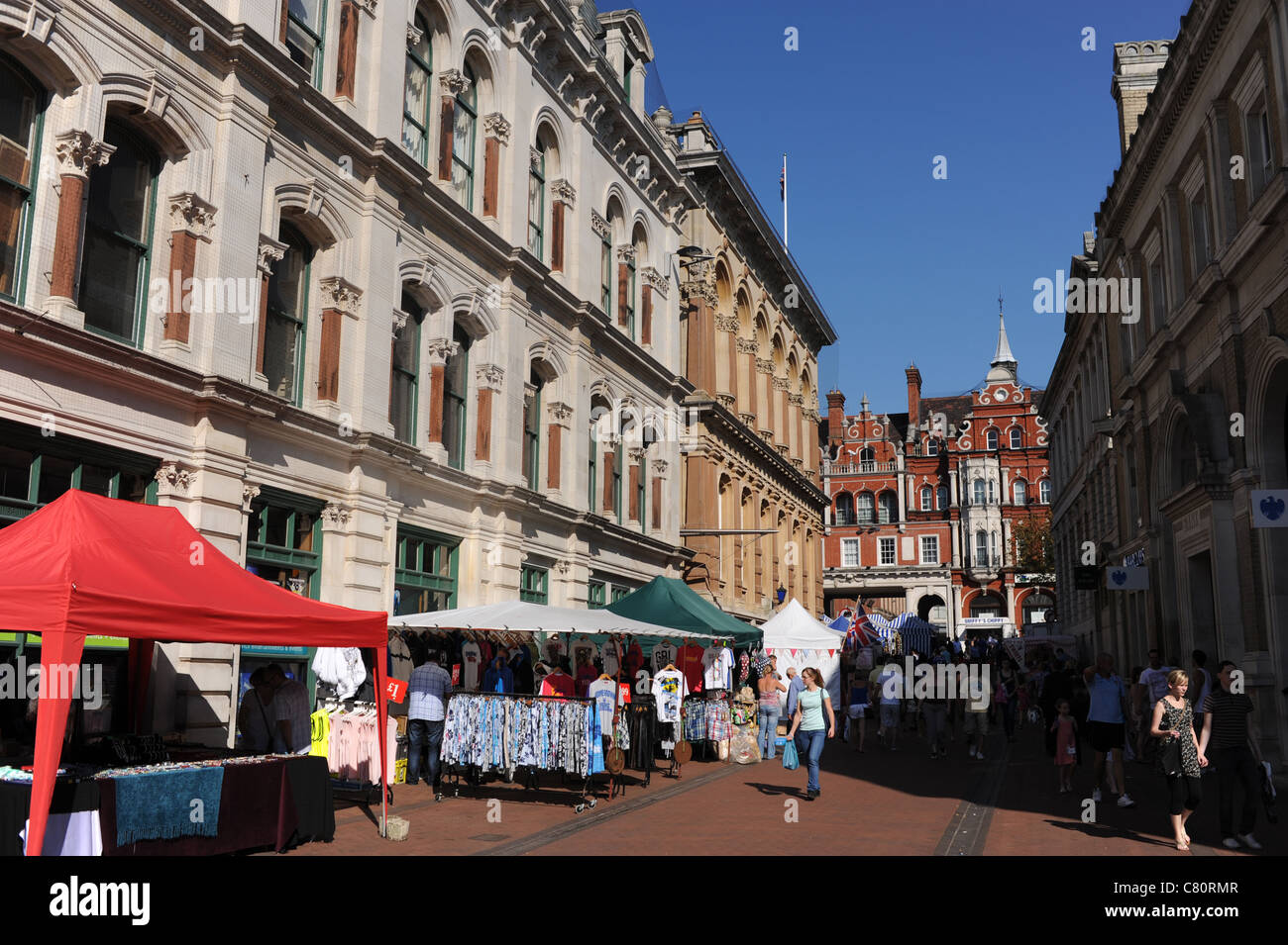 Market place in Ipswich town centre Suffolk UK Stock Photo - Alamy