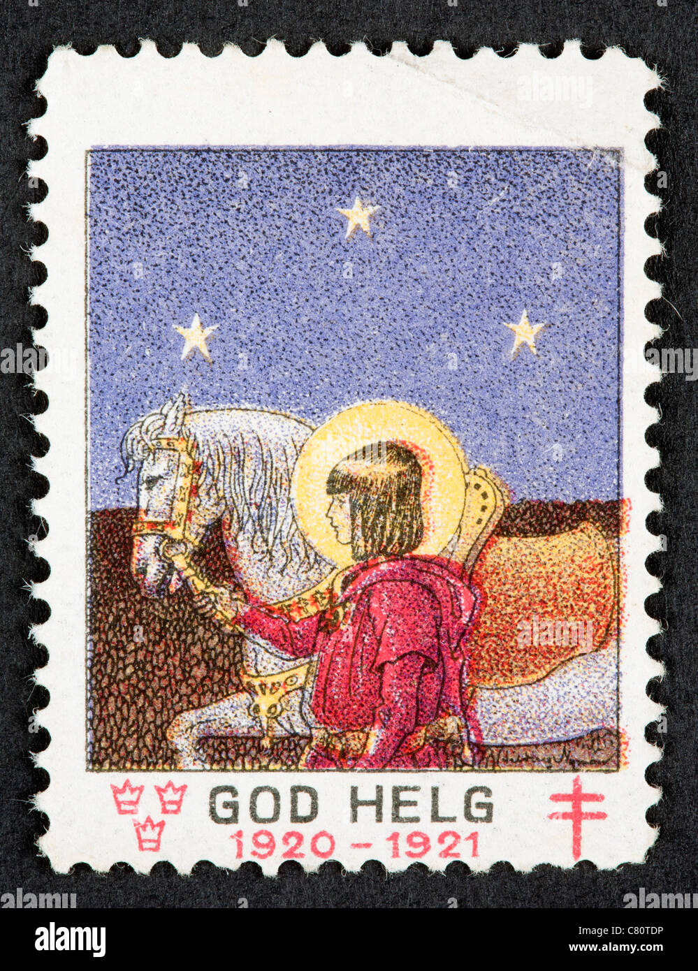 Swedish Christmas stamp Stock Photo Alamy