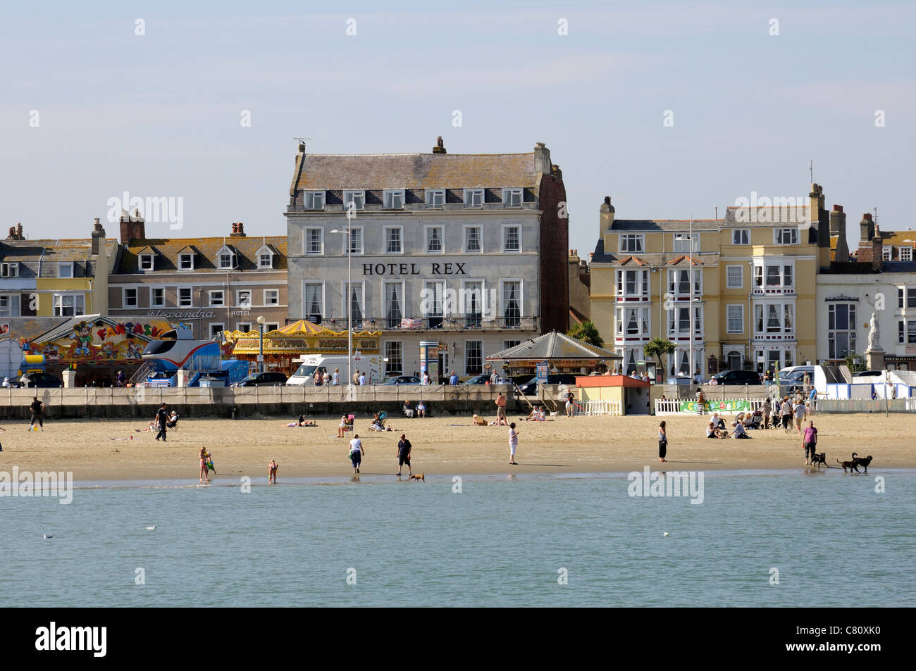Seafront hotels on the promenade at Weymouth in Dorset England UK Stock
