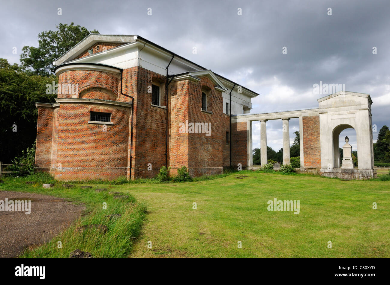 The rear of New Church at Ayot St Lawrence Stock Photo