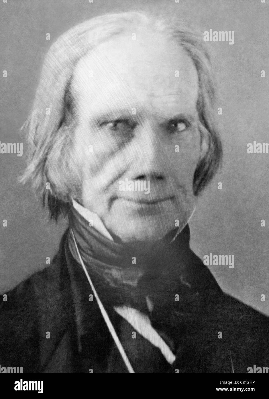Vintage portrait photo of American statesman Henry Clay (1777 – 1852). Photo circa 1850. Stock Photo