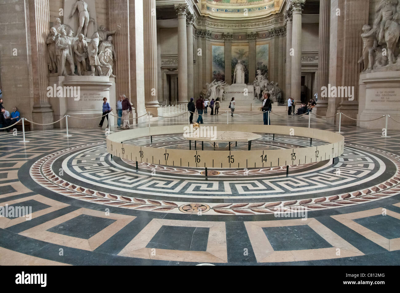 Foucault's Pendulum in the Panthéon, Paris Stock Photo