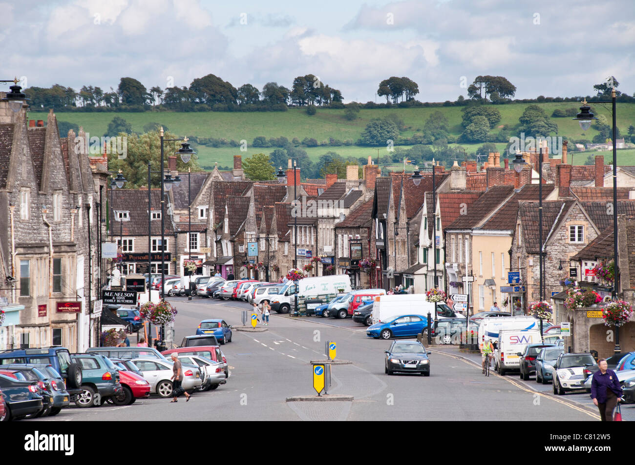High Street of Cotswold Town Chipping Sodbury, Gloucestershire, UK