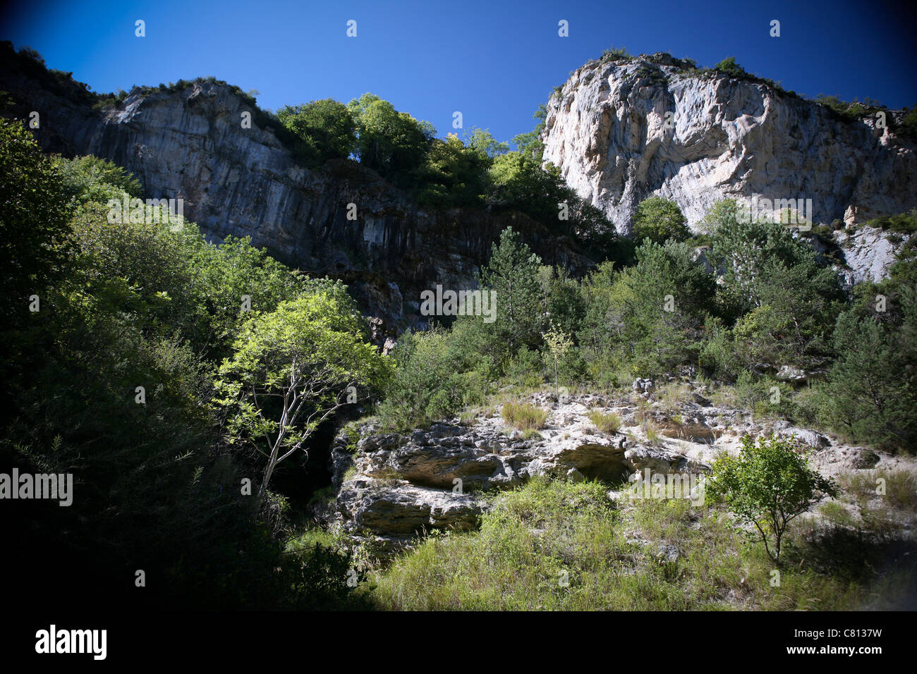 A craggy hill side Stock Photo