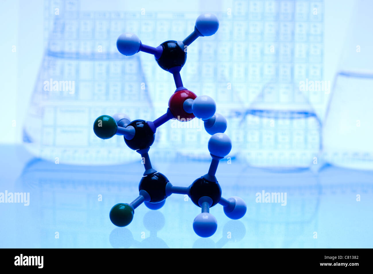 Molecular Model Laboratory glass Stock Photo Alamy