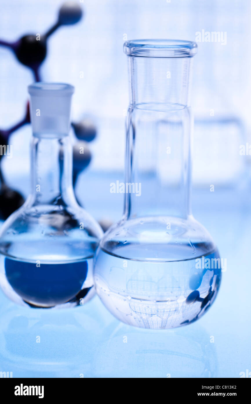 Molecular Model Laboratory glass Stock Photo Alamy