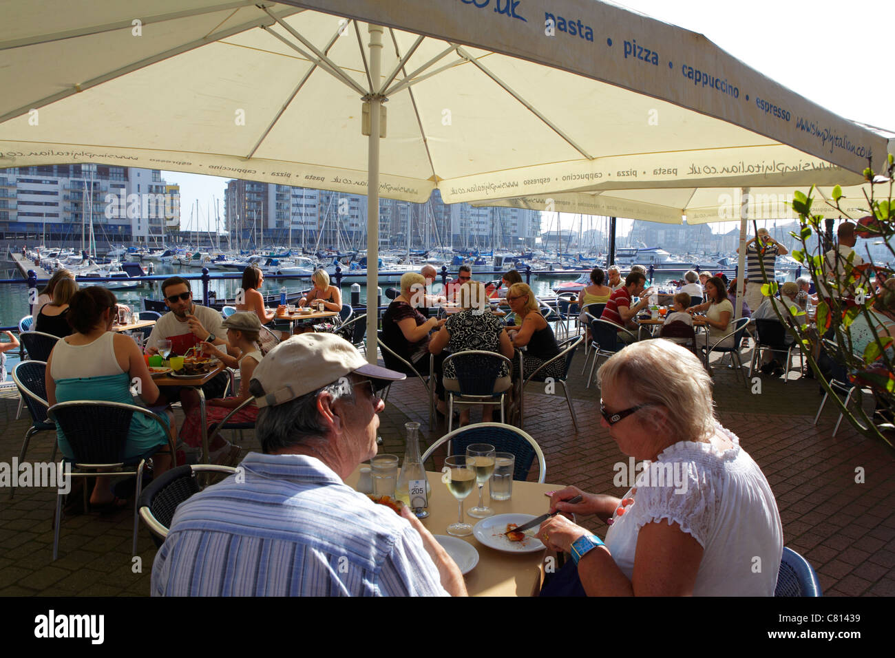 Waterfront restaurant Sovereign Harbour Marina Eastbourne East Sussex