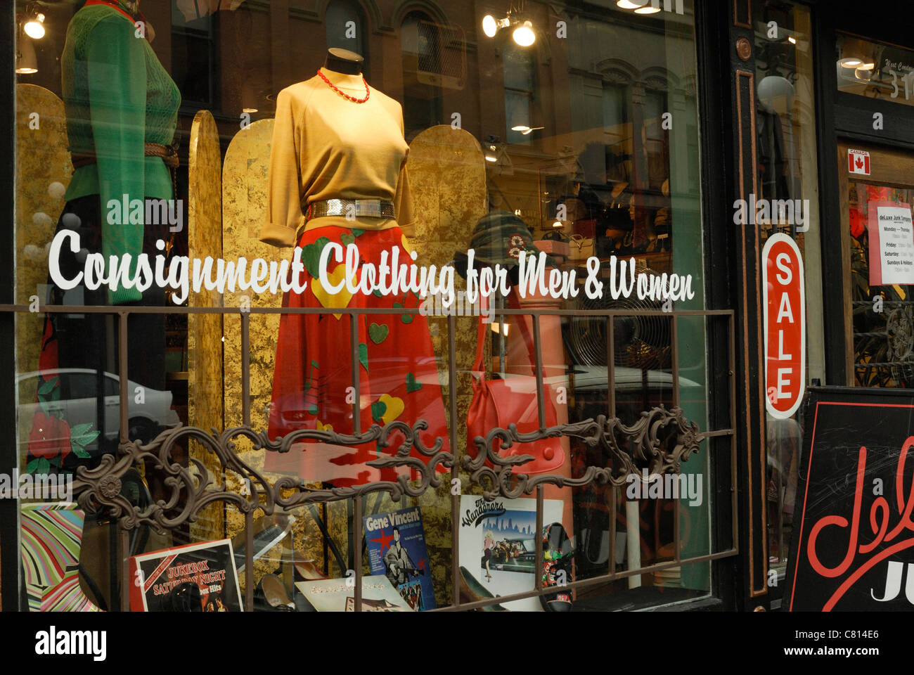 Consignment clothing store, located in Gastown Vancouver Stock Photo Alamy
