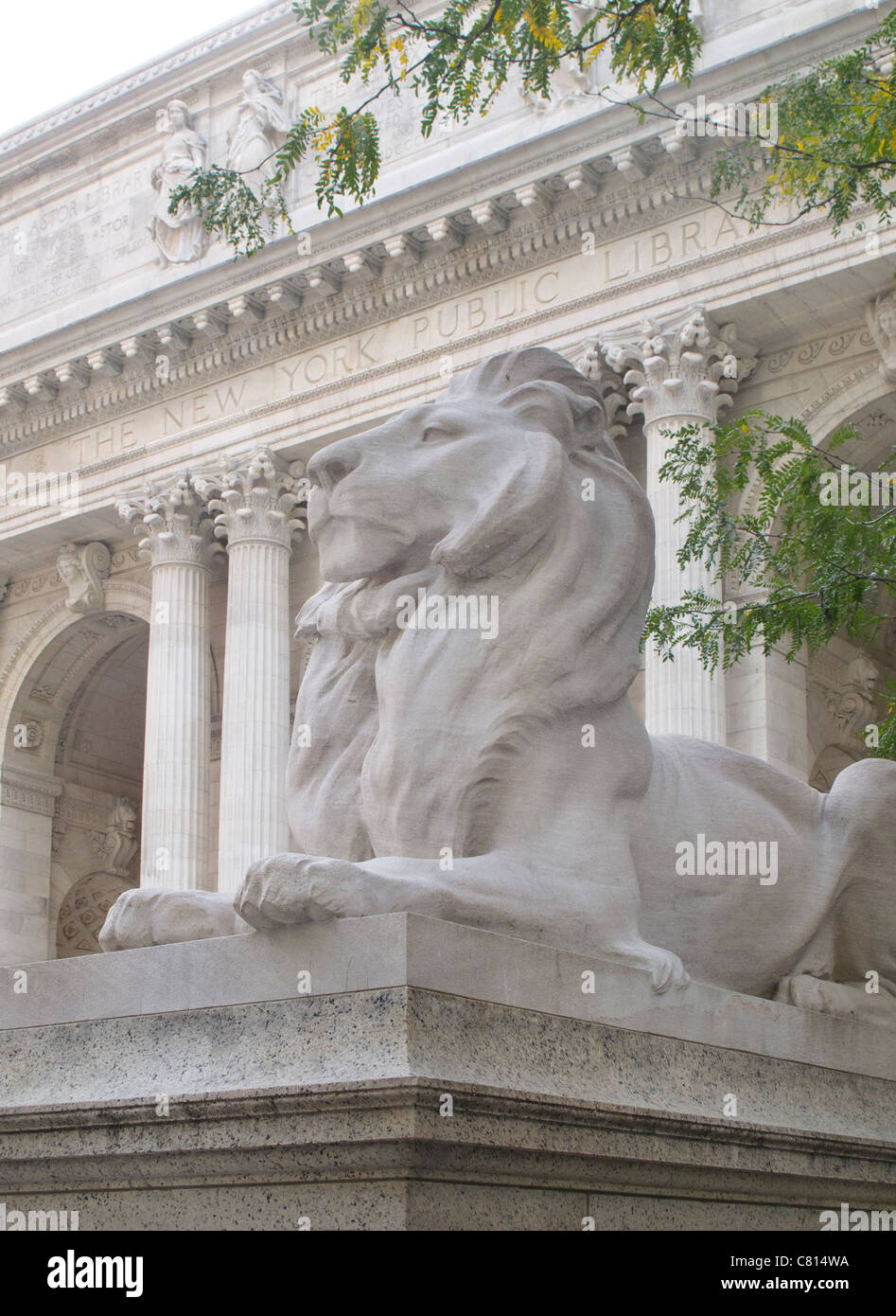 New York City Library Print, Library Lions Nyc Photography