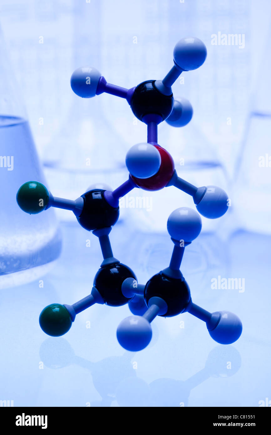 Molecular Model Laboratory glass Stock Photo Alamy