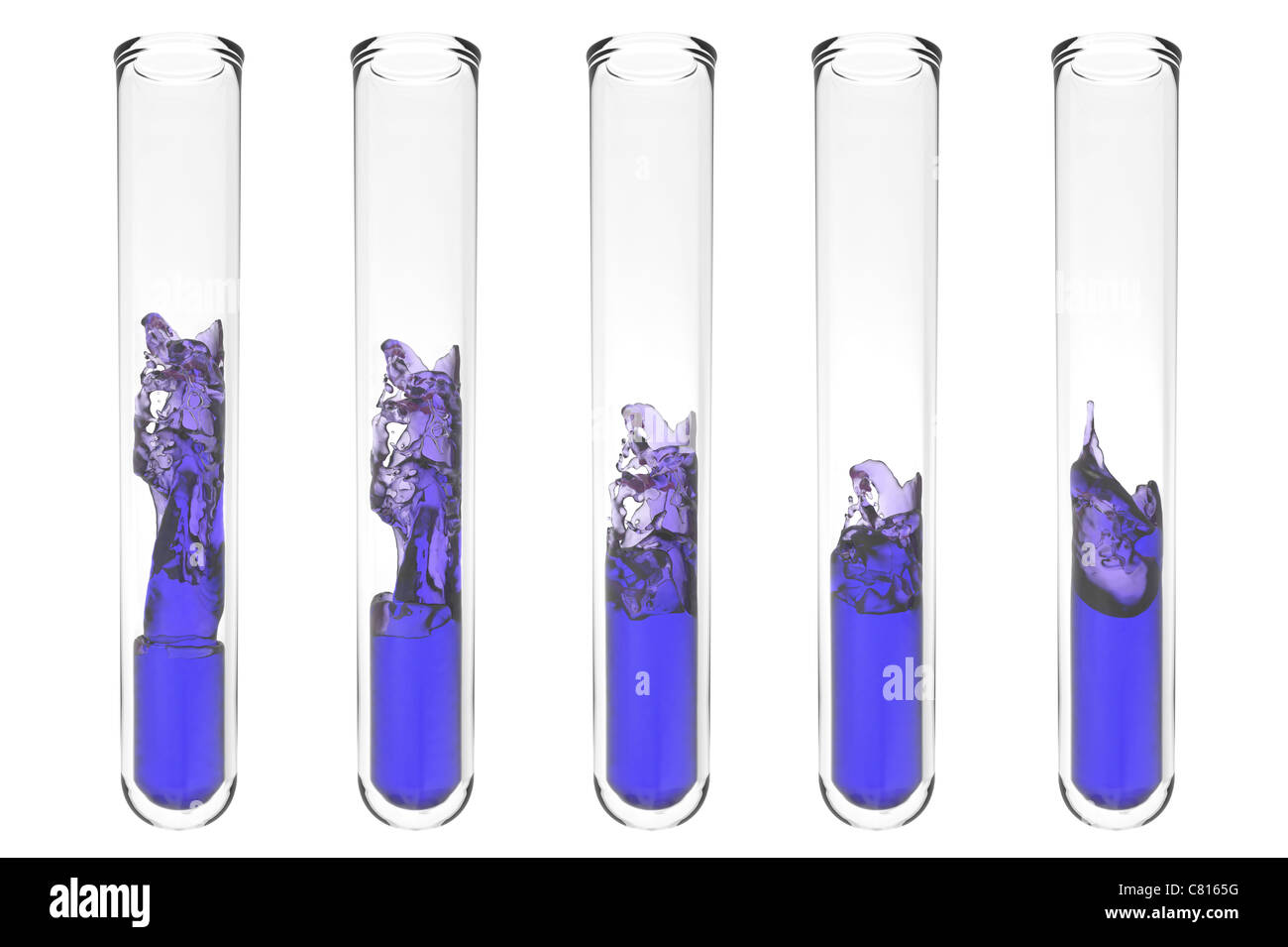 test tubes with dark blue liquid inside Stock Photo - Alamy