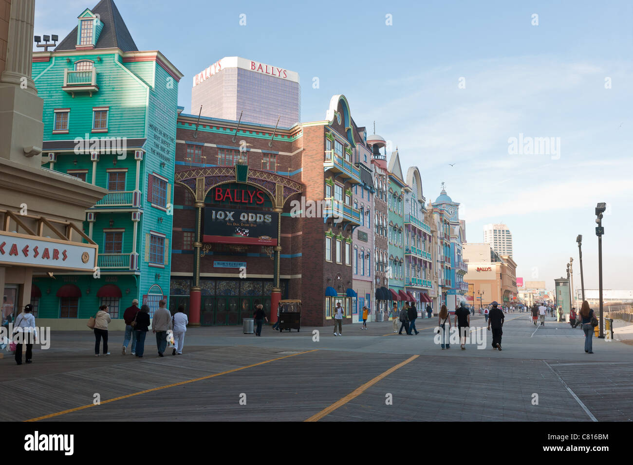 Casinos along the boardwalk in Atlantic City, New Jersey Stock Photo