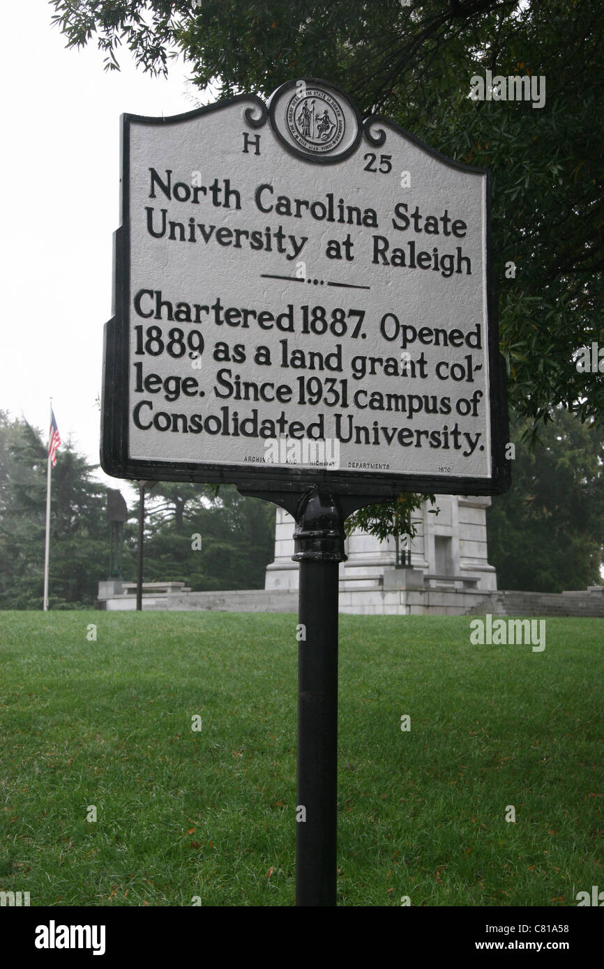 North Carolina State University at Raleigh Chartered 1887. Opened 