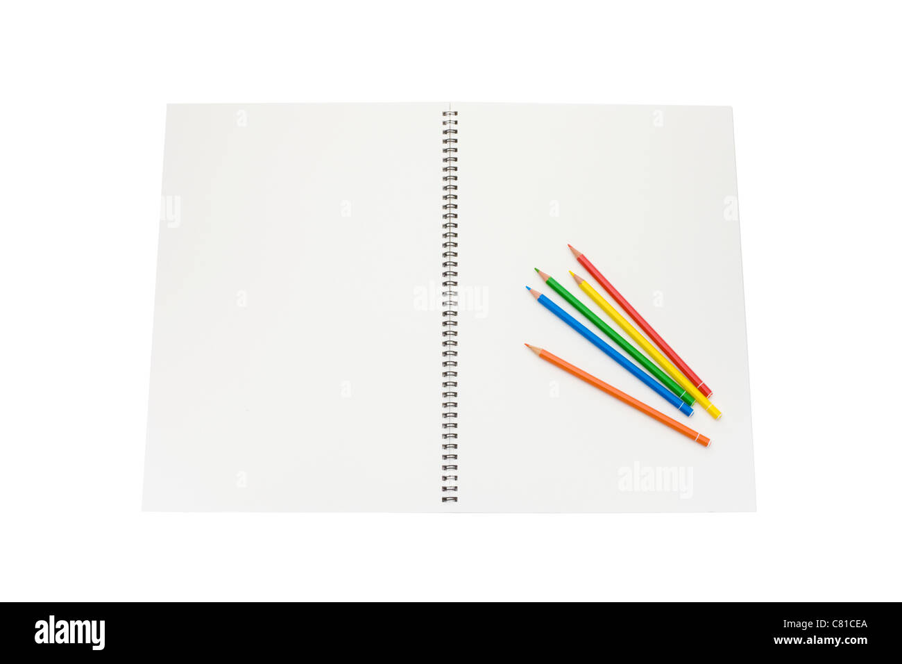 Sketchbook and Color Pencils Stock Photo Alamy