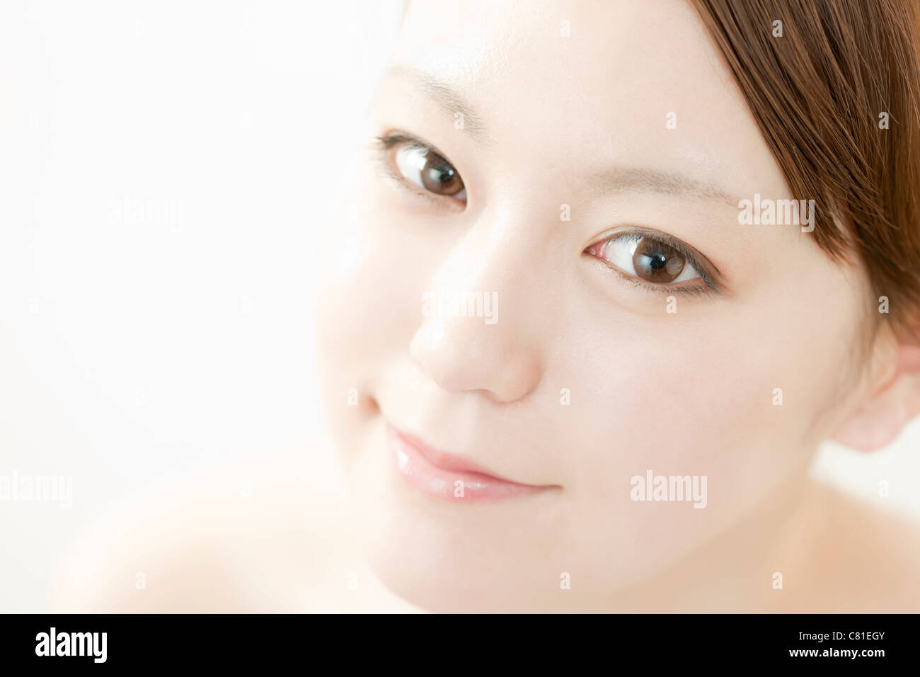 Close Up of Young Woman Stock Photo