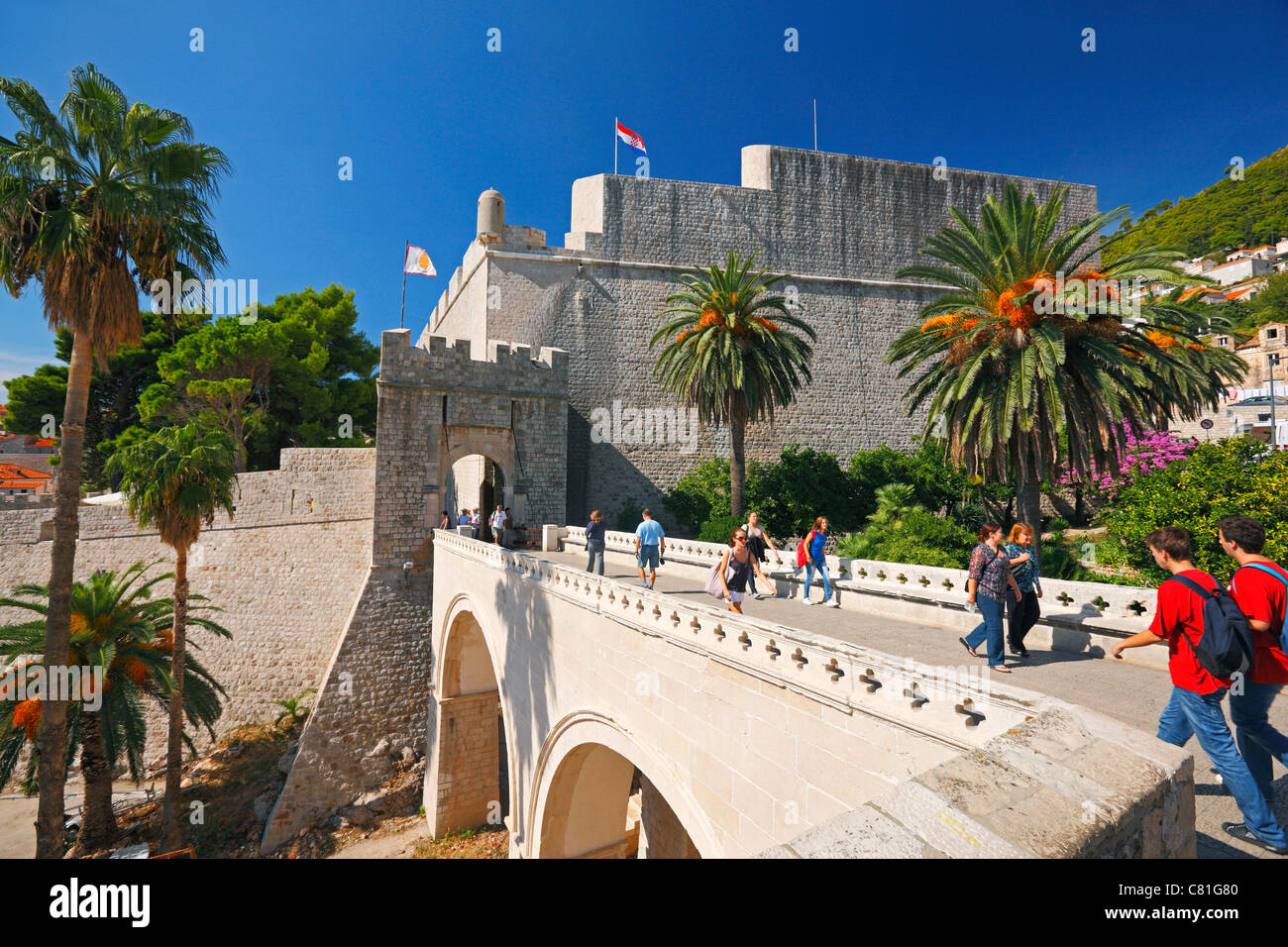 Dubrovnik, Ploce gate. Stock Photo