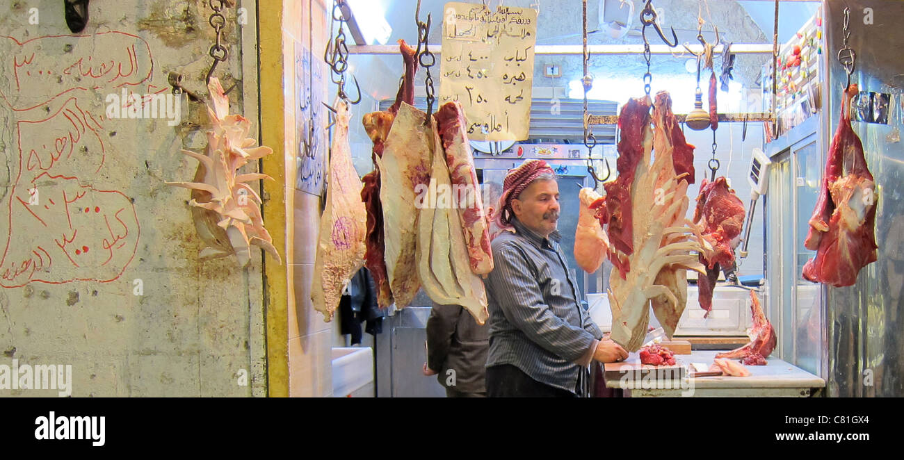 Aleppo, Syria, Syrien Souk Bazar, Markt Gewürze spices spice Haendler salesman Suk Stock Photo