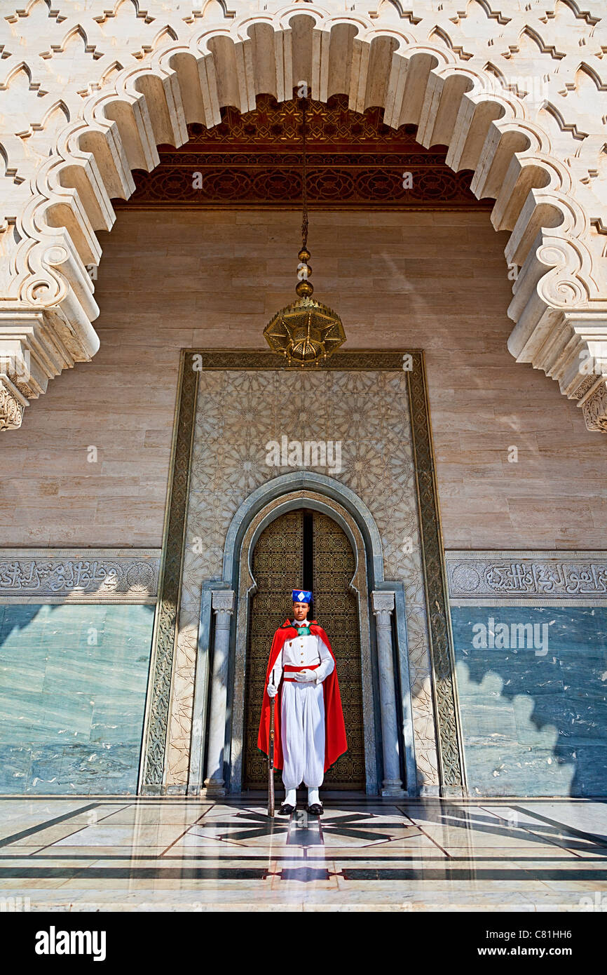 Morocco, rabat, Mausoleum of Mohammed V Stock Photo