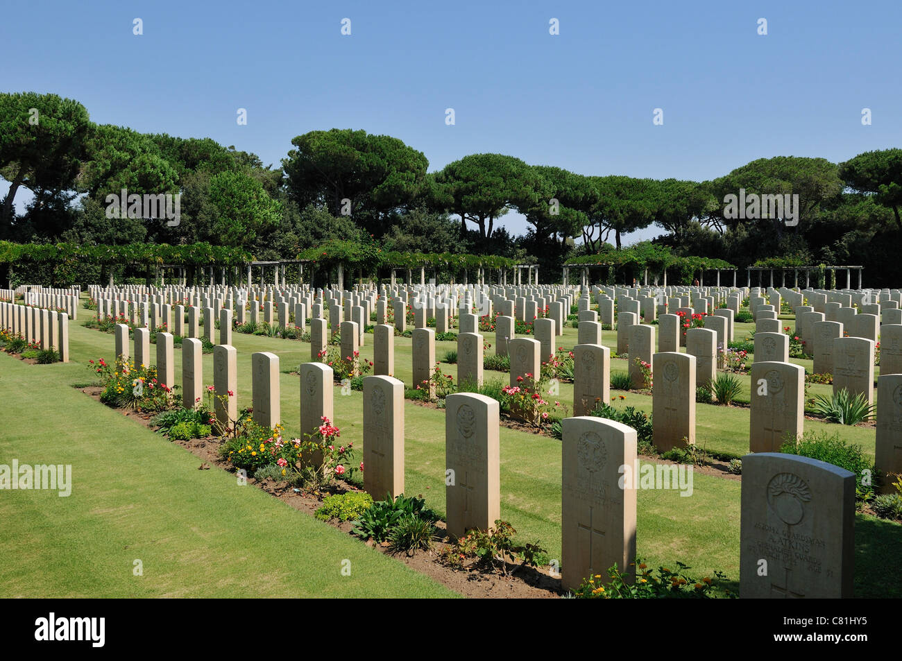 Anzio. Italy. Beach Head War Cemetery Stock Photo