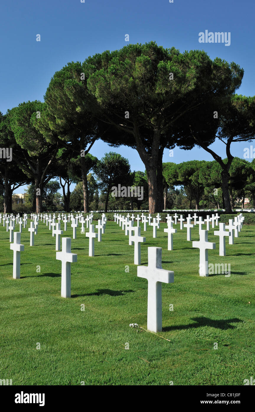 Anzio. Italy. Sicily Rome American War Cemetery & Memorial. Stock Photo