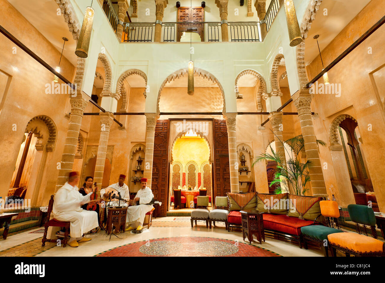 Morocco, Rabat, The Zyriab Restaurant Stock Photo