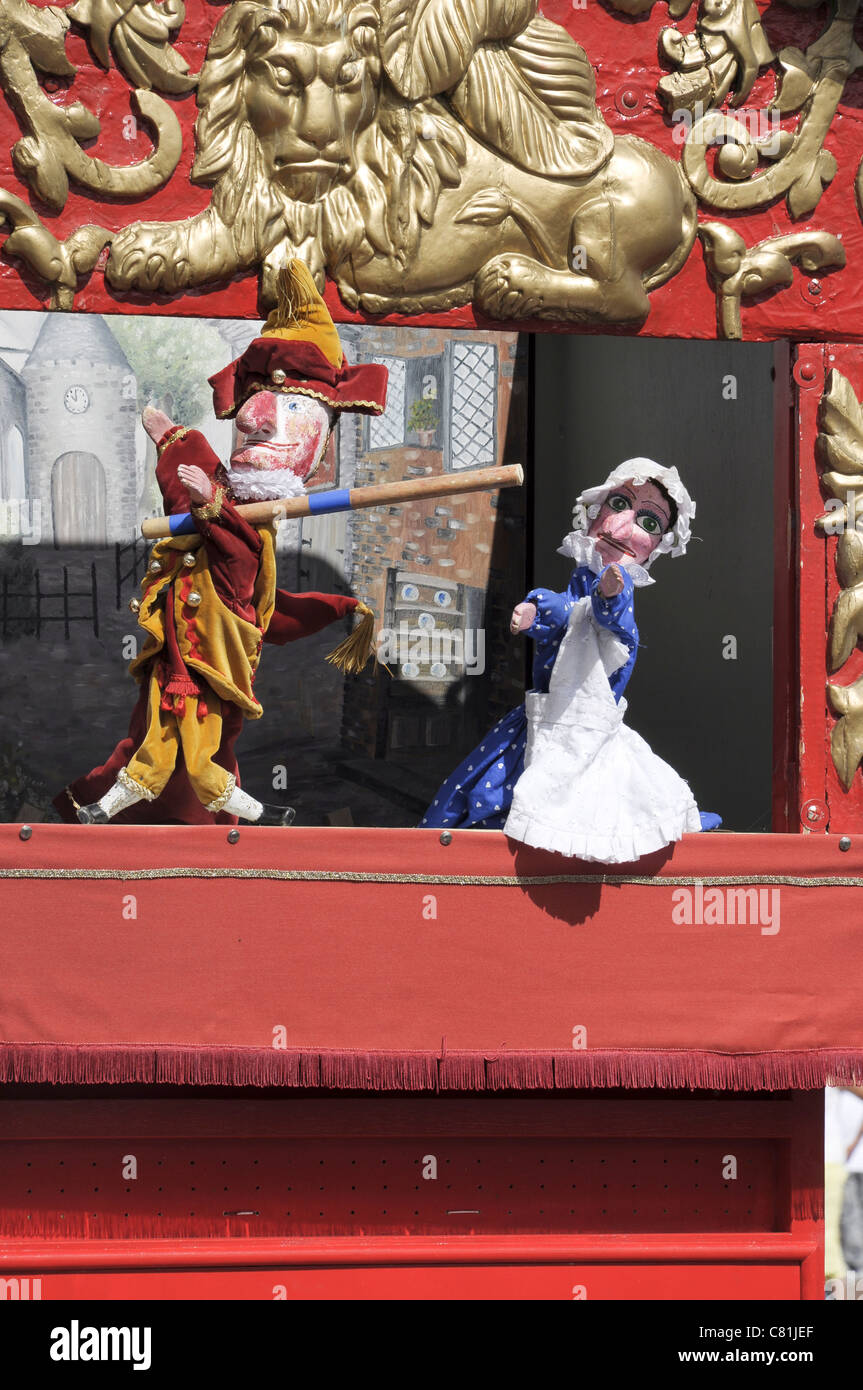 Punch and Judy booth Stock Photo