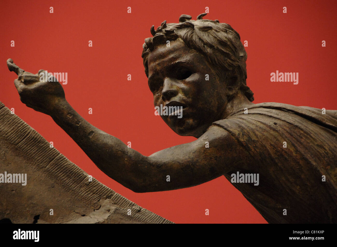 Greek Art. 2nd century BC. Jockey of Artemision. Bronze sculpture dated around the year 140 BC. Stock Photo