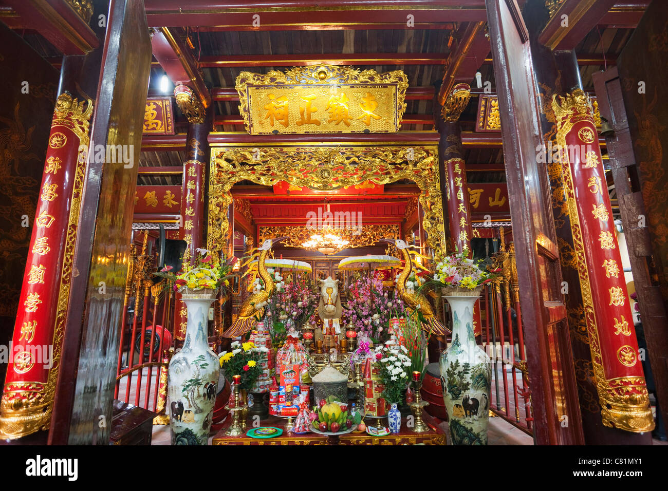 Vietnam, Hanoi, Bach Ma Temple Stock Photo - Alamy